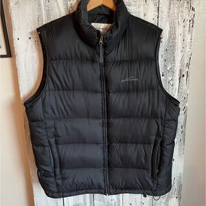 Eddie Bauer Men’s Premium Goose Down Puffer Vest Black Size Large